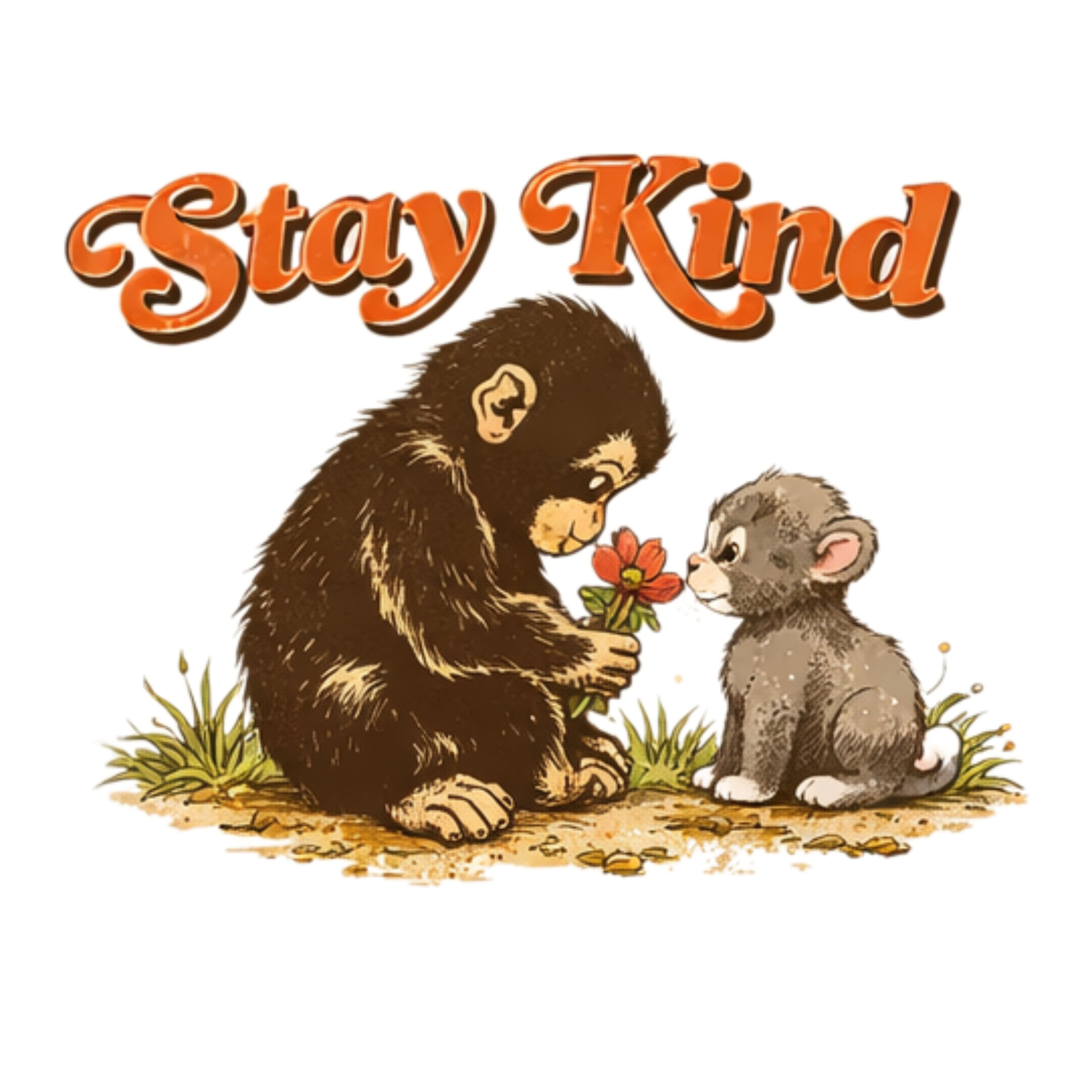 Stay Kind Monkey Shirt | Viral Japan Zoo Monkey Trend | Retro Graphic Tee