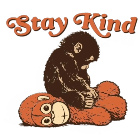 Stay Kind Monkey Shirt | Viral Japan Zoo Monkey Trend | Retro Graphic Tee