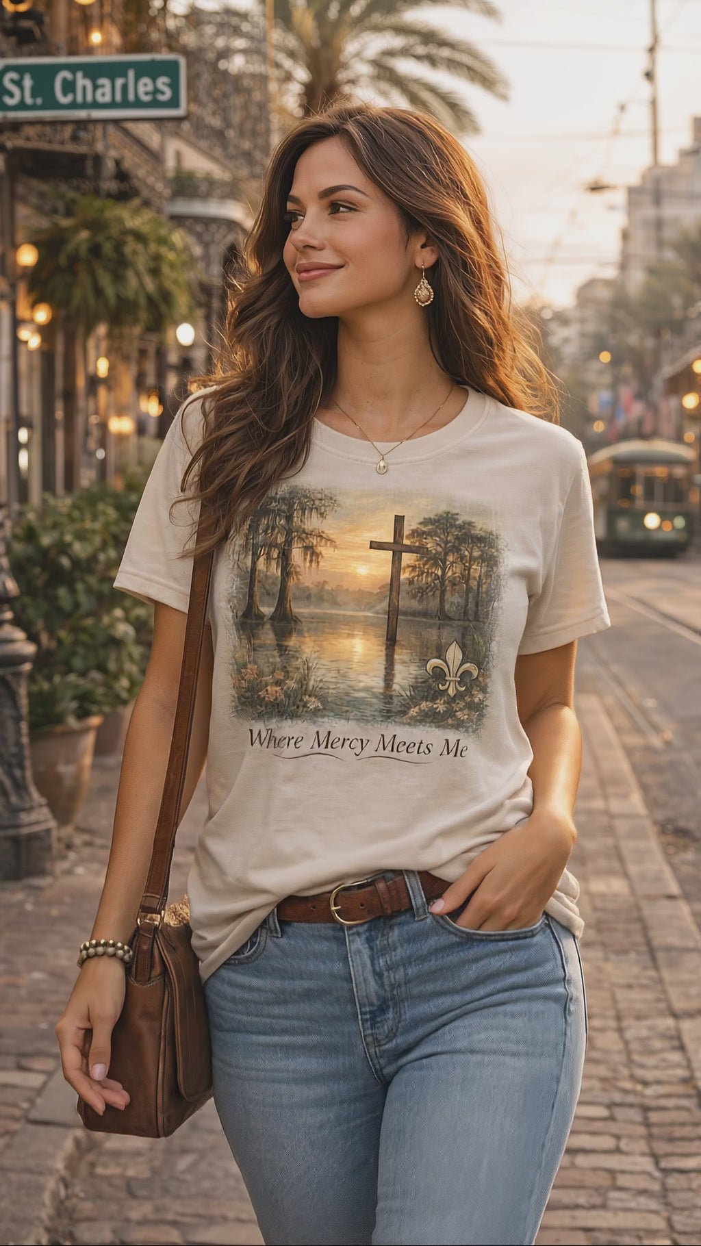 Where Mercy Meets Me Shirt | Christian Easter Shirt | Southern Faith Tee | Bayou Swamp Cross T-Shirt
